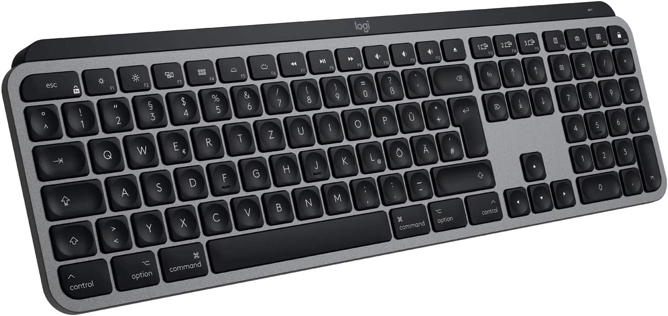 Logitech MX Keys für Apple Mac, Advanced Tastatur kabellos - schwarz