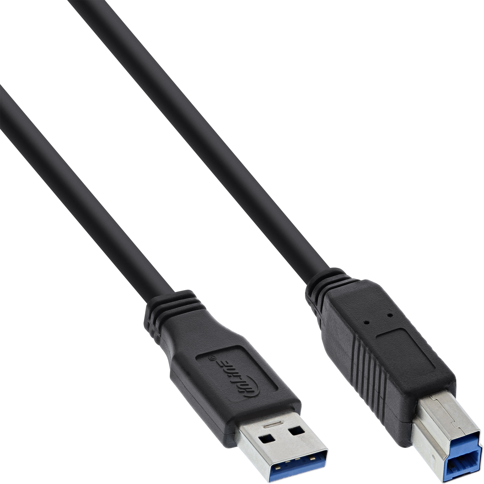 InLine® USB 3.0 Kabel, A an B, schwarz, 1m