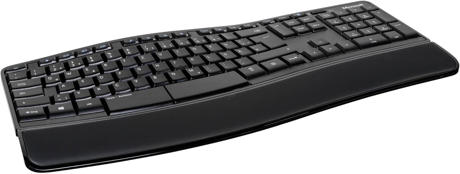 Microsoft Sculpt Comfort (L3V-00008) - Desktop Tastatur und Maus Set (RF Wireless, USB, QWERTZ, Kabellos) Schwarz