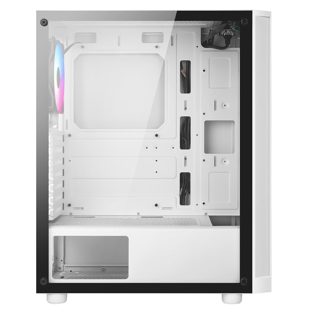 AZZA Spectra 280W (CSAZ-280W) - GAMING Midi Tower, weiß (ohne Netzteil) 
