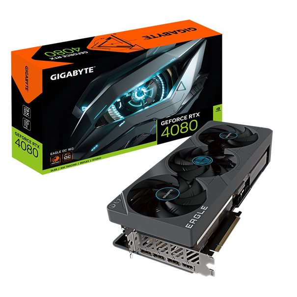 Grafikkarte GeForce RTX 4080 Eagle OC 16G, 16384 MB GDDR6X (3xDP/3xHDMI) RTX4080