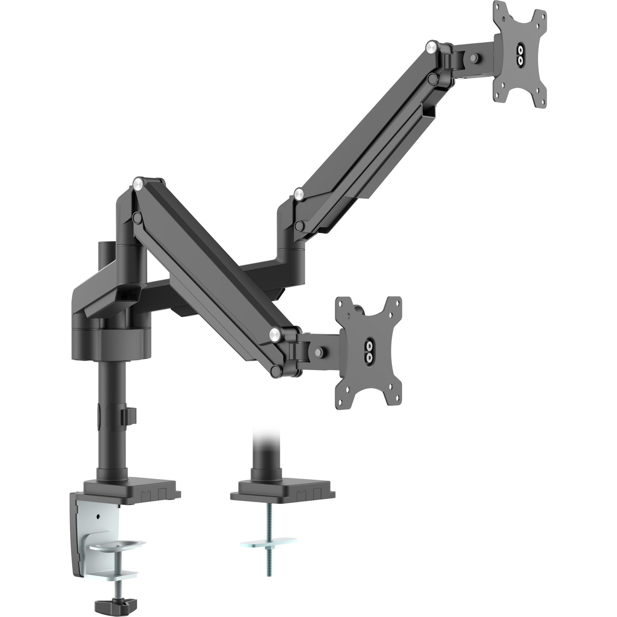 InLine® Tischhalterung mit Lifter, beweglich, für zwei Monitore bis 82cm (32"), max. 9kg