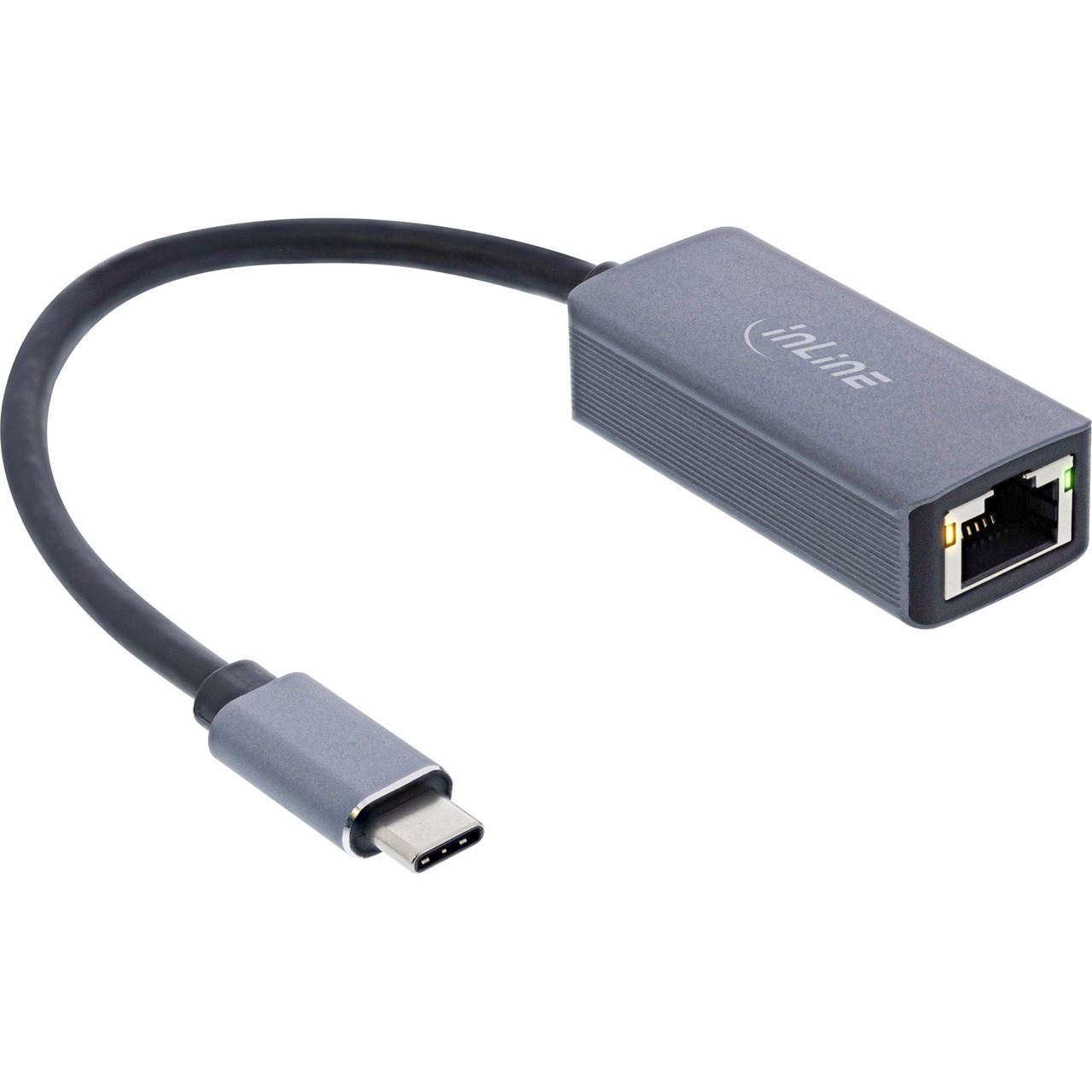 InLine (33380M) - USB 3.2 zu 2,5Gb/s Netzwerk-Adapterkabel, USB Typ-C zu RJ45