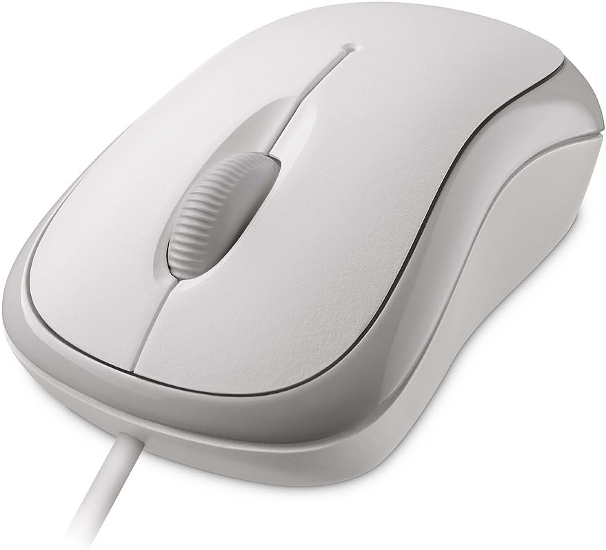 Microsoft Basic Optical Mouse for Business (4YH-00008) - Maus - optisch - 3 Taste(n) - verkabelt - PS/2, USB - weiß