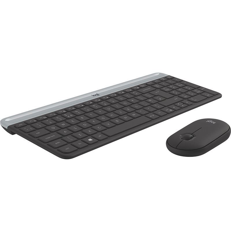 Logitech Ultradünnes Kompaktes kabelloses Tastatur-Maus-Set – MK470 Slim Combo, 10m Reichweite