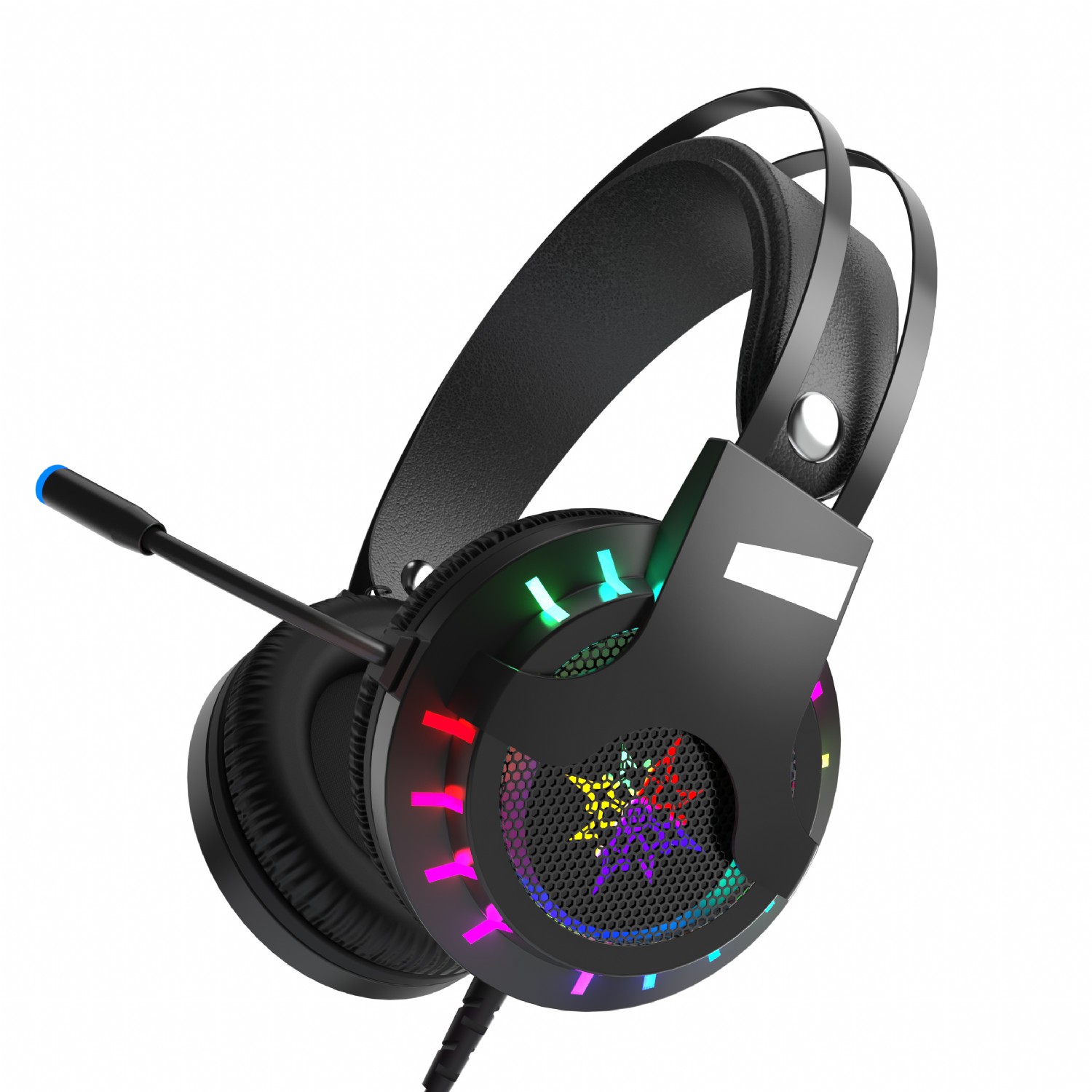 INCA Gaming Headset (IGK-TX10) - 7.1, USB, RGB-LED - Virtueller Surround Sound, RGB-Beleuchtung, 50-mm-Treiber, USB-Kabel