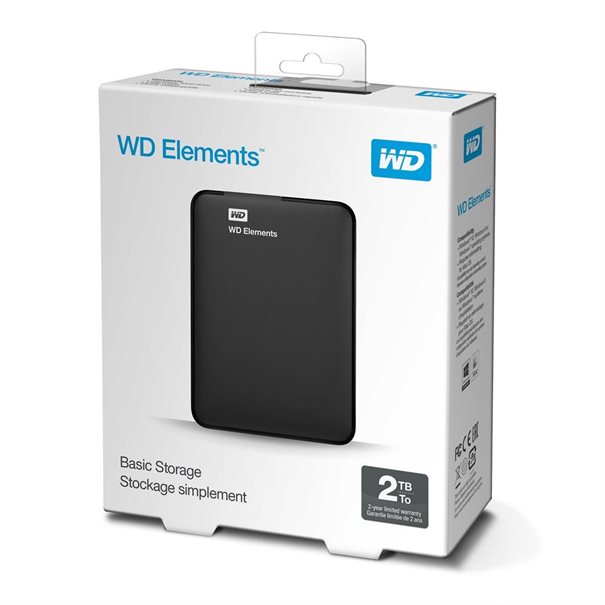 2TB WD Elements Portable - WDBU6Y0020BBK-WESN 2.5" (6.4cm) USB 3.0 schwarz