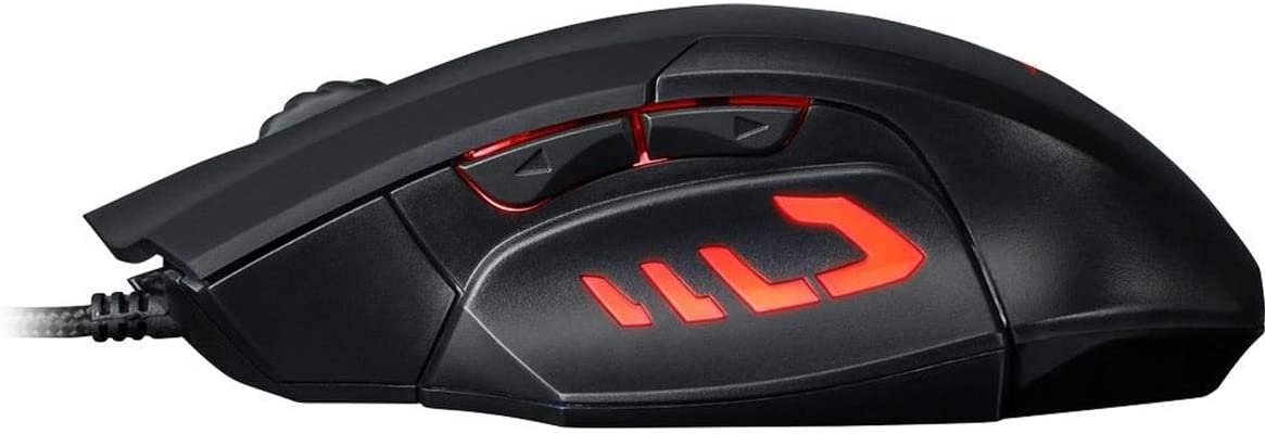 Inter-Tech Gaming-Maus GX-62 LED 3200 DPI schwarz, Kabelgebunden USB