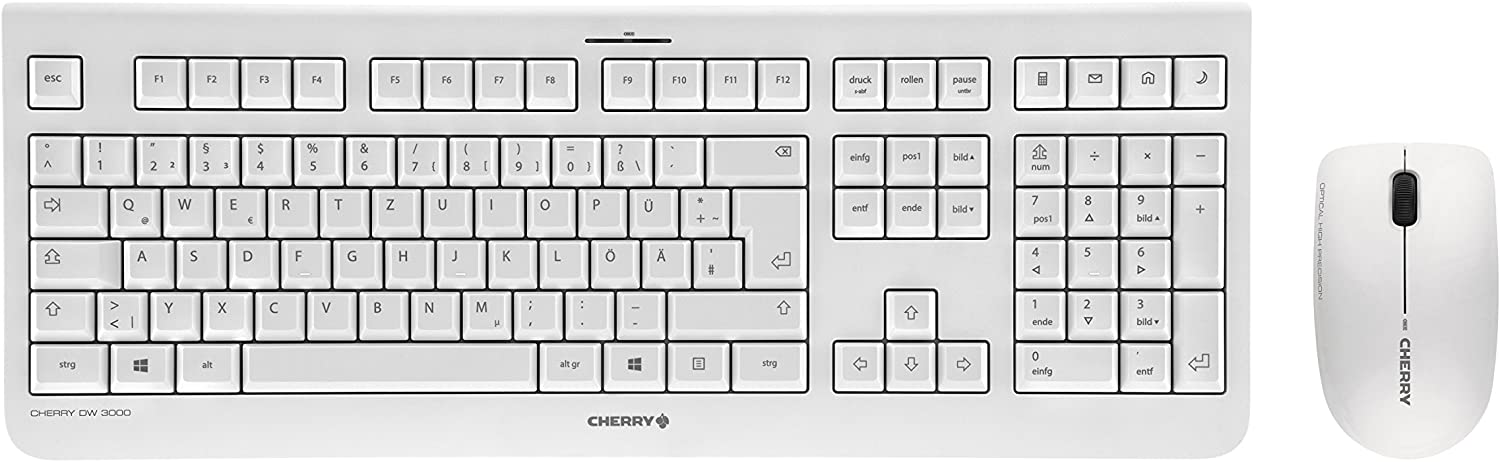 Funk Tastatur/Maus Cherry DW3000 Kombi Wireless Desktop white/weiß